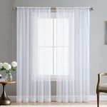 Set of 2 Luxton White Sheer Curtain