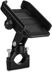 Motorcycle Phone Holder Adjustable 360 Degree Rotatable Motorcycle Handlebar Mount Holder Bracket for 4-6inch Mobile Phone Black, motowolf