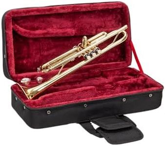 Crossrock Bb Trumpet Foam Case | Lightweight Black Gig Bag with Modern Fabric, Plush Interior & Storage Compartments (CRP300TRBK-R)