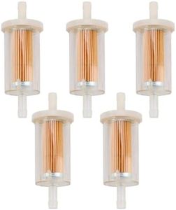 Wellsking 5Packs 695666 Fuel Filter for Briggs & Stratton 845125 691035 5065 5065D 5065K 493629 MTD Craftsman Cub Cadet Troy Bilt Lawn Mower Tractor