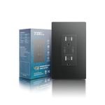 TOPELER Black USB Wall Outlet, 45W GaN Type C USB Wall Charger Outlet, 15 Amp TR Receptacle, Charging Power Outlet with USB-C Ports, Electrical Socket with Screwless Wall Plate, ETL & FCC Listed