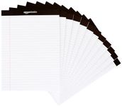 Amazon Basics Legal/Wide Ruled 8-1/2 by 11-3/4 Legal Pad - White (50 Sheet Paper Pads, 12 pack)