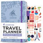 Clever Fox Travel Journal – Vacation Planner with Budget Plan, Packing List, Expense Tracker & Trip Journal – Travelling Itinerary Organizer for Women, Men & Couples – Pocket Size, Periwinkle