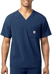 CARHARTT Men's Micro Ripstop Chest Pocket Top, Navy Heather, Medium