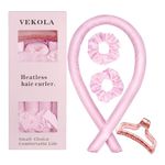 Vekola Headless Hair Curler Headband | Creates Heatless Curls and Waves While You Wear (Princess Pink)