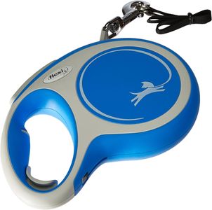 Flexi New Comfort L Tape Dog Leash, 8m – Blue, Braking System