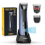 Body Hair Trimmer Men, Pubic Hair Trimmer for Men with 2 Ceramic Blade Heads, Ball Shaver for Private Parts with LED Light & Display, Ball Trimmer Body Groomer Men IPX7 Waterproof for Wet/Dry Use