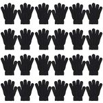 QKURT 12 Packs Winter Magic Gloves for Kids,Full Fingers Winter Stretch Gloves