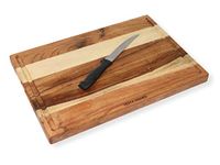 Vesta Homes Wooden Chopping Board/Cutting Board/Serving Board, Block for Vegetables, Fruits & Cheese | Juice Grooves | Natural Sheesham Wood | 38 x 25.5 x 2.5 cm | Handcrafted in India |