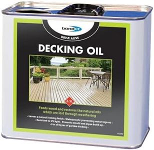 2.5L Bond It Drive Alive Natural Decking Oil UV Resistant Wood Protection Stain