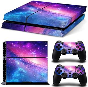 Decal Skin for Ps4, Whole Body Vinyl Sticker Cover for Playstation 4 Console and Controller (Include 4pcs Light Bar Stickers) (PS4, Pink Sky)