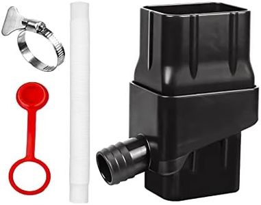 perfk Système de Collecte d'eau de Pluie Collecteur d'eau de Pluie déviant l'inverseur de Pluie avec Tuyau inverseur de Baril de Pluie pour pelouse, Noir