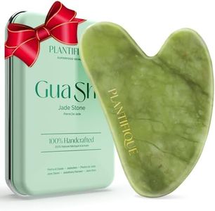 PLANTIFIQUE Gua Sha Facial Tools - Massage Tool - Jawline Sculptor - Face Sculpting Tool for Your Skin Care Routine - Jade Guasha