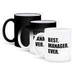 3dRose 179784_3 Best Manager Ever - Worlds Greatest Managerial Worker - Fun Job Pride Magic Transforming Mug 11 oz Black/White