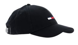 Tommy Jeans Men's Flag Cap Cap, Black, One Size