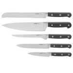 BergHOFF 2212094 5 Piece Contemporary Riveted Cutlery Set, Black,