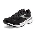 Brooks Women’s Adrenaline GTS 23 Supportive Running Shoe - Black/White/Silver - 7.5 Wide