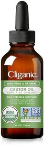 Cliganic Organic Castor Oil, 100% Pure (1oz with Eyelash Kit) - For Eyelashes, Eyebrows, Hair & Skin