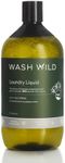 Wash Wild Laundry Liquid 1 Litre, 100% Plant-based Formula, Australian Lemon Eucalyptus Scent, Gentle on Sensitive Skin