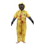 EBEZOP Kids Hazmat Suit with Mask Gloves for Halloween Nuclear Radiation Costume Biohazard Suit