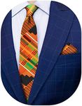 Vittorio Farina Premium Kente Necktie & Matching Pocket Square Set (Kente #3)