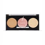 FACES CANADA Ultime Pro Face Palette - Fresh 01, 12g | 3-in-1 Bronzer + Highlighter + Blush | Lightweight Long Lasting Luminous Glow | Flawless Shimmer Finish | Silky Smooth Texture | Easy To Blend