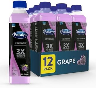 Pedialyte Electrolyte Solution, Grape, Hydration Drink, 16.9 Fl Oz (Pack of 12)