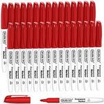 Shuttle Art Permanent Markers, 30 Pack Red Permanent Marker set,Fine Point, Works on Plastic,Wood,Stone,Metal and Glass for Doodling, Marking…
