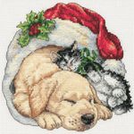 Dimensions 08826 Needlecrafts Counted Cross Stitch, Christmas Morning Pets