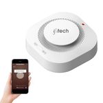 IFITech Smart Smoke Detector Fire Alarm, Battery Operated | WiFi Smoke Detector with Replaceable Battery, App Alert - [Pack of 1]
