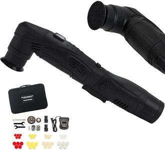 Maxshine Professional Mini Cordless Polisher (M0312 V2) Black Edition - Portable, Lightweight (1.93 lbs), 6-Speed DA/Rotary Polisher for Auto Detailing, Scratch & Swirl Repair, Paint Protection