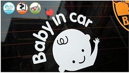 Baby in Car Decal Funny Baby on Boa