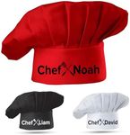 Personalized Grill Chef Hat with Custom Name, Adjustable BBQ Accessory for Father, Dad, Kitchen Custom Cooking Chef Hat for Men, Custom Grill Chef Hat, Ideal Gift for Father's Day & Birthdays for Him