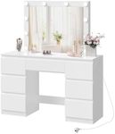 WOLTU Dressing Table with Lights an