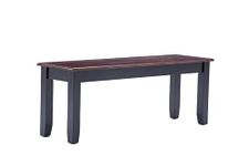 Boraam 21032 Bloomington Bench, Black/Cherry