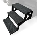 Prest-O-Fit 3-Pack 2-4122 Ruggids RV Step Rug Black Granite 23 in. Wide - 811602