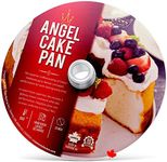 Crown Angel Food Pan 10", Extra Sturdy, One-Piece Design, Easy Clean, Made in Canada, 25.4 CM Cake Pan