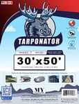 MYCS Silver Tarp 30'x50' - Super Heavy Duty - Premium Quality - 14x14 Weave, 160 GSM, 5oz, 10 mil, Grommets Every 3 Feet, Double Stitching,Tarpaulin (30'x50', Silver (Super Heavy Duty))