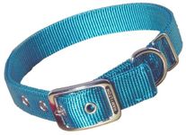 Hamilton DD 24TE Thick Nylon Deluxe Dog Collar, 1-Inch by 24-Inch Double, Teal