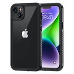 Lanhiem for iPhone 14 Plus Case, Waterproof Dustproof Shockproof Case with Built-in Screen/Camera Protector, Heavy Duty Rugged Full Body Sealed Underwater Protective Cover for iPhone 14 Plus (Black)