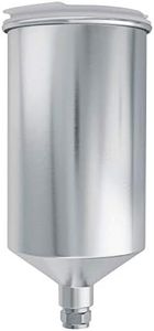 Master Elite 1000 ml Aluminum Gravity Feed Spray Paint Gun Cup with Drip-Free Plastic Push-On Lid - Cup Fits All Master Elite 44 & 88 Series HVLP Spray Guns and Also Fits Several Popular Spray Gun