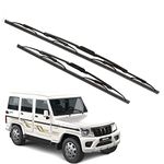 Kylo Windshield Wiper for Bolero/Conventional and Traditional Metal Type Windshield Water Repellency Scratch Proof Metal Wiper Blades Suitable for Bolero (Driver Side - 16", Passenger Side - 16")