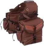 Tough1 Multi-Pocket Insulated Saddle Bag - Brown