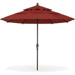 Treasure Garden 11-Foot (Model 812) Deluxe Auto-Tilt Market Umbrella with Bronze Frame and Sunbrella Fabric: Henna with Double Wind Vent (Includes 3 Year Extended Frame Warrantee)