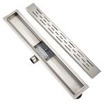 Plumbsys Linear Shower Drain L50cm,Stainless Steel,H Type Floor Drain Complete Set ,Shower Drain Siphon with Odor Stop and Hair Strainer …