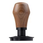 Normcore 53.3mm Espresso Coffee Tamper V4 - Spring Loaded Tamper With Titanium PVD Coating Flat Base -15lb / 25lb / 30lbs Replacement Springs, Genuine American Walnut Handle