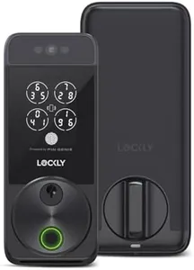 Lockly Visage Zeno Series Smart Lock, Facial Recognition & Fingerprint Keyless Entry Door Lock, Built-in Wi-Fi Deadbolt with Apple Home Key, PIN Genie Keypad, App Remote Control, Easy Installation