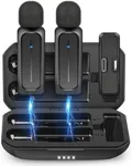 ECOMXIA 2 Pcs Wireless Lavalier Mic