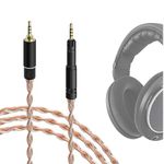 Geekria Apollo Copper Silver Braid Upgrade Audio Cable Compatible with Sennheiser HD620S HD599 Headphones, 2.5mm Replacement Headphones Cord for Hi-Resolution Audiophile, HiFi Headset (4ft/1.2m)