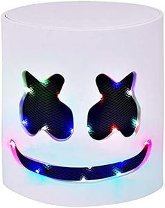 Halloween DJ Mask - Music Festival Full Head Masks Helmet for Men Women Kids Thanksgiving Christmas Halloween Glow LED Mask